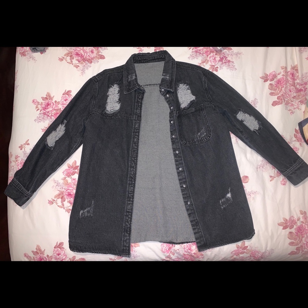 Distressed Jean Jacket